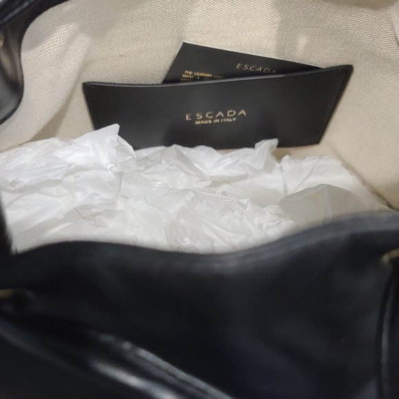 NWT ✅ ESCADA Soft Calf Leather Bucket Backpack Bag  ✨ NWT & AUTHENTICITY CARD main image 9